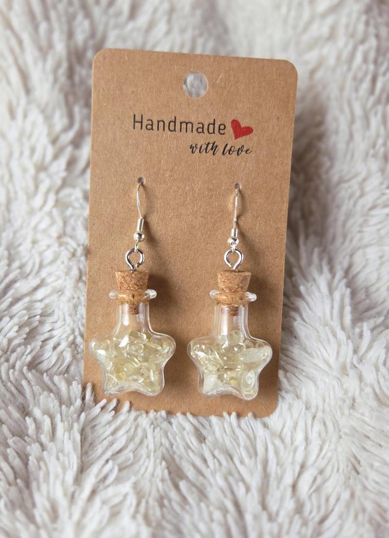 Citrin Sternen Ohrringe/Edelstein Heilstein Citrine Earrings Star Gemstone Gift Citrin Sternen Ohrringe/Edelstein Heilstein Citrine Earrings Star Gemstone Gift von AquaLoveColors