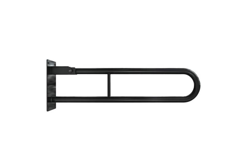 Aquabad® Stützklappgriff klappbarer Wandstützgriff Haltegriff, belastbar bis 150 kg, Schwarz, 50 cm von Aquabad®