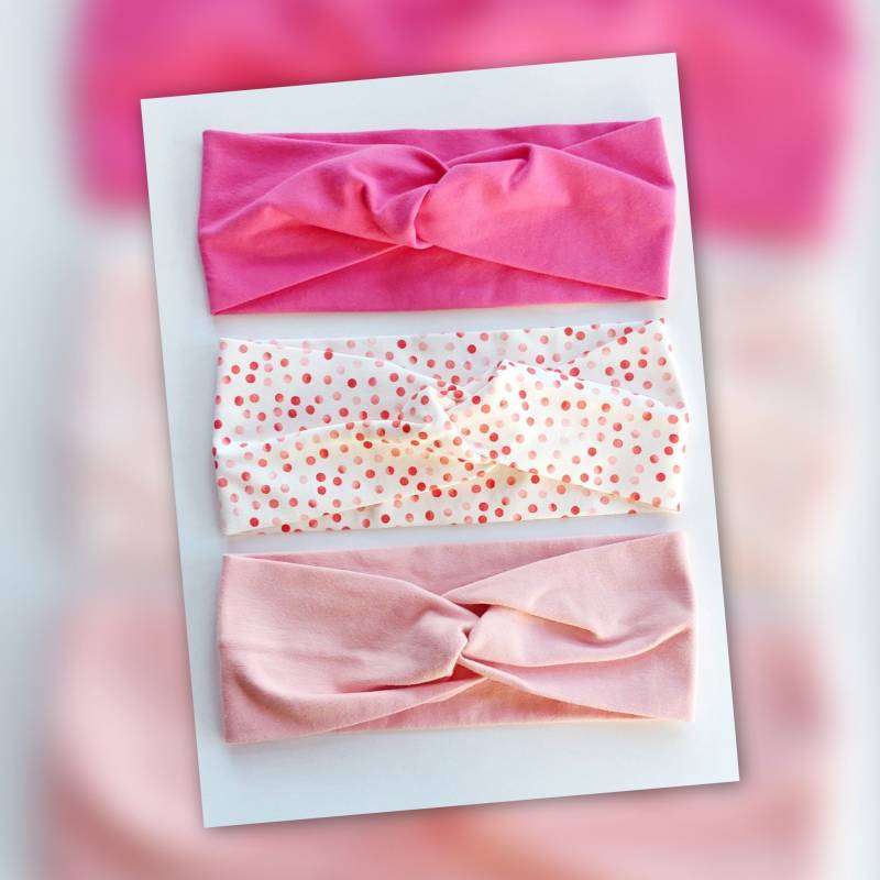 Sparset 3Er Stirnband Haarband Mädchen Handmade Geschenk Ku46/48 von AquarelaAccessoires