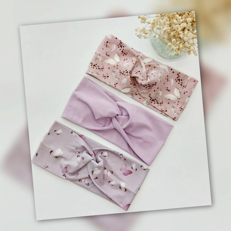 Sparset 3Er Stirnband Haarband Mädchen Handmade Geschenk von AquarelaAccessoires