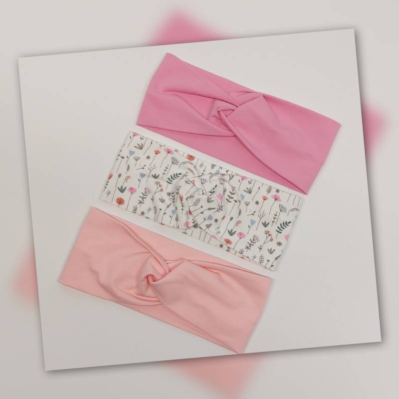 Sparset 3Er Stirnband Haarband Mädchen Handmade Geschenk von AquarelaAccessoires