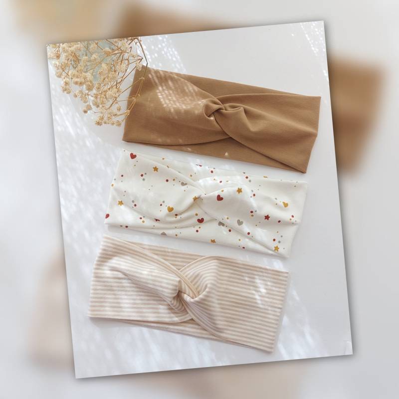 Sparset 3Er Stirnband Haarband Mädchen Handmade Geschenk von AquarelaAccessoires