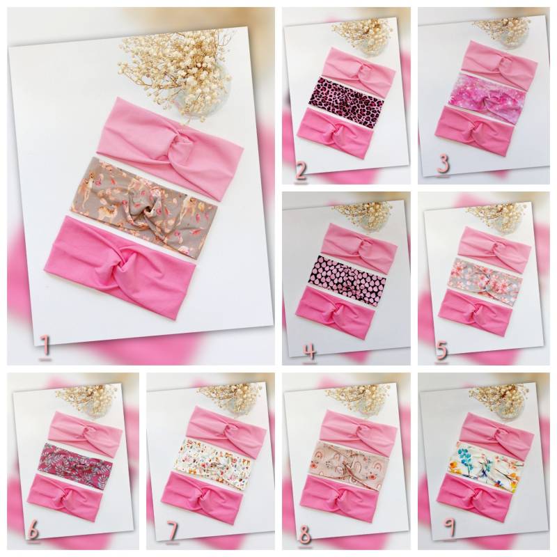 Sparset 3Er Stirnband Haarband Mädchen Handmade Geschenk von AquarelaAccessoires