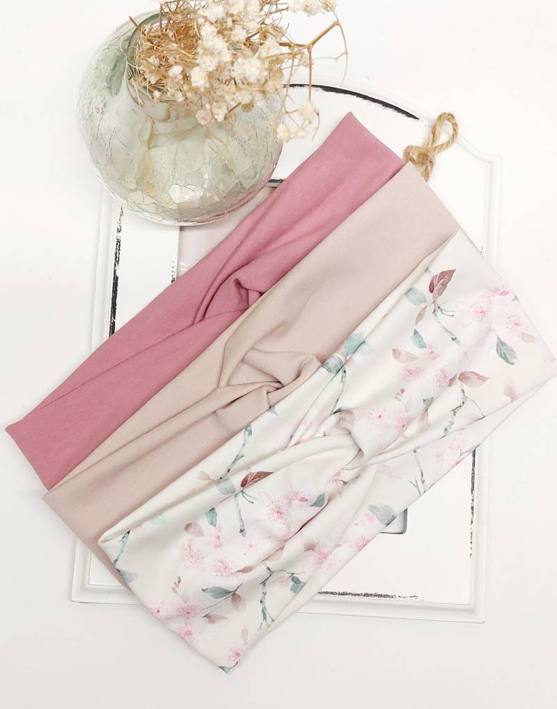 Sparset 3Er Stirnband Haarband Mädchen Handmade Geschenk von AquarelaAccessoires