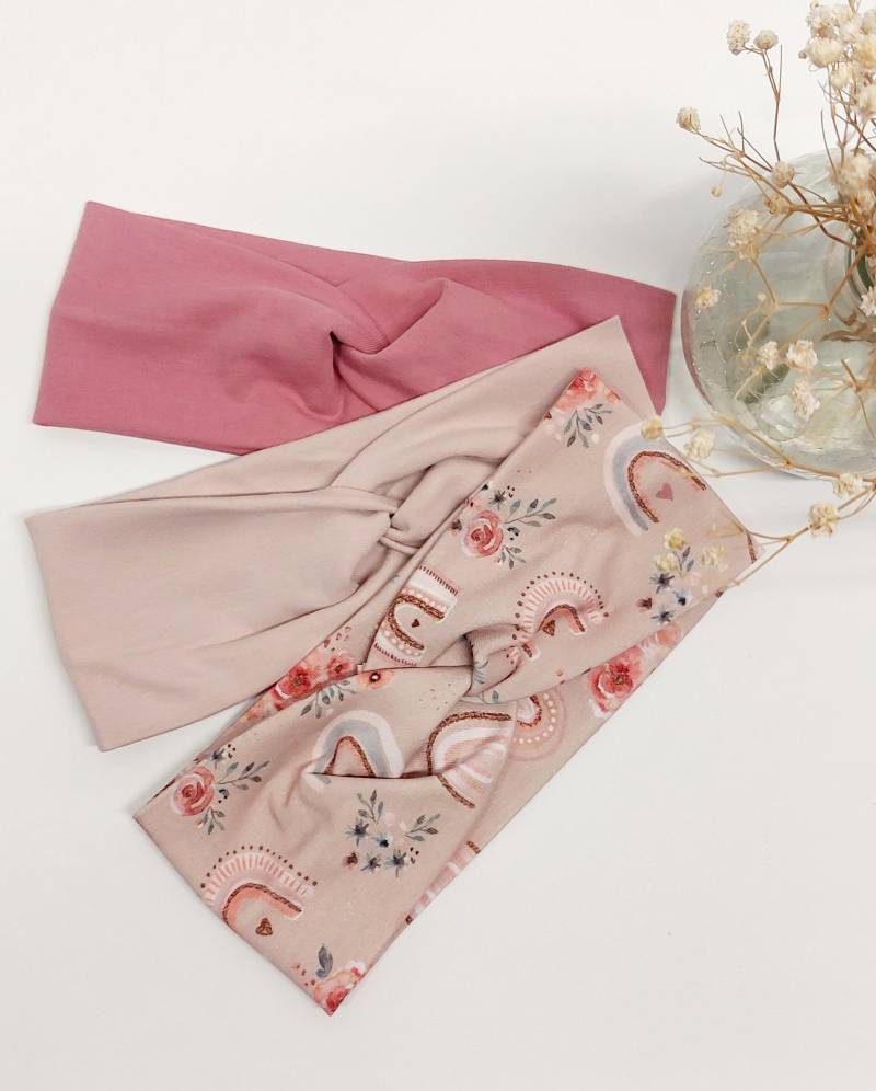 Sparset 3Er Stirnband Haarband Mädchen Handmade Geschenk von AquarelaAccessoires
