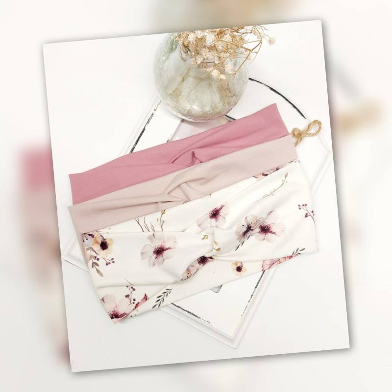 Sparset 3Er Stirnband Haarband Mädchen Handmade Geschenk von AquarelaAccessoires