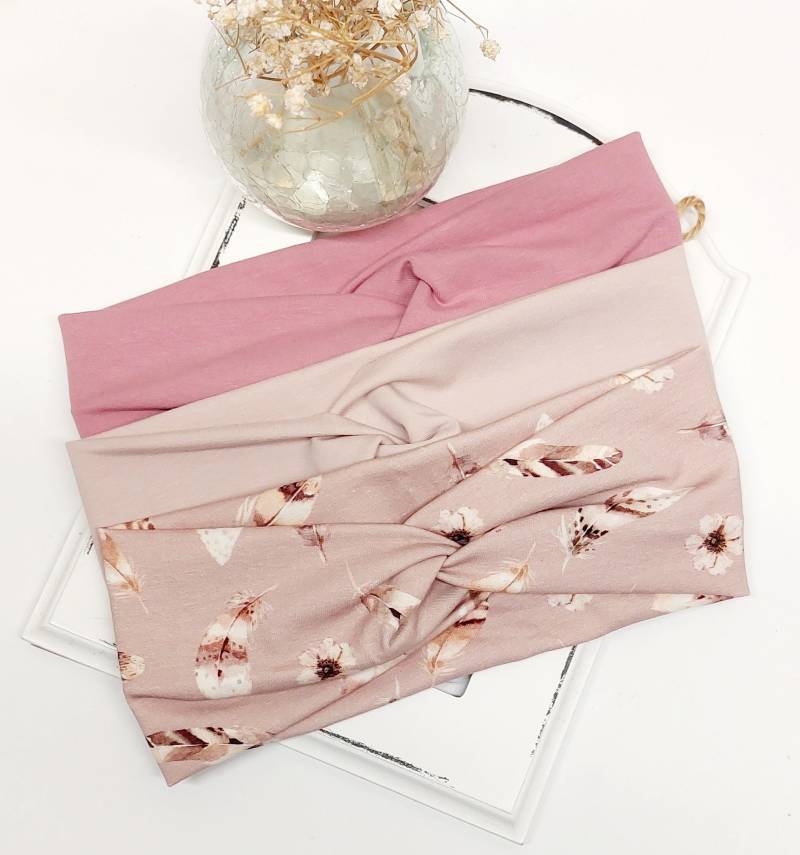 Sparset 3Er Stirnband Haarband Mädchen Handmade Geschenk von AquarelaAccessoires