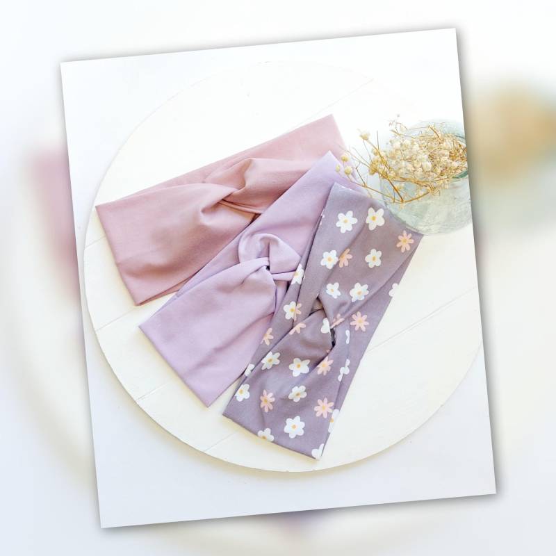 Sparset 3Er Stirnband Haarband Mädchen Handmade Geschenk von AquarelaAccessoires