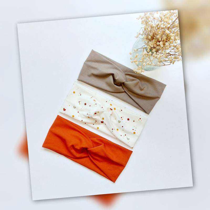 Sparset 3Er Stirnband Haarband Mädchen Handmade Geschenk von AquarelaAccessoires