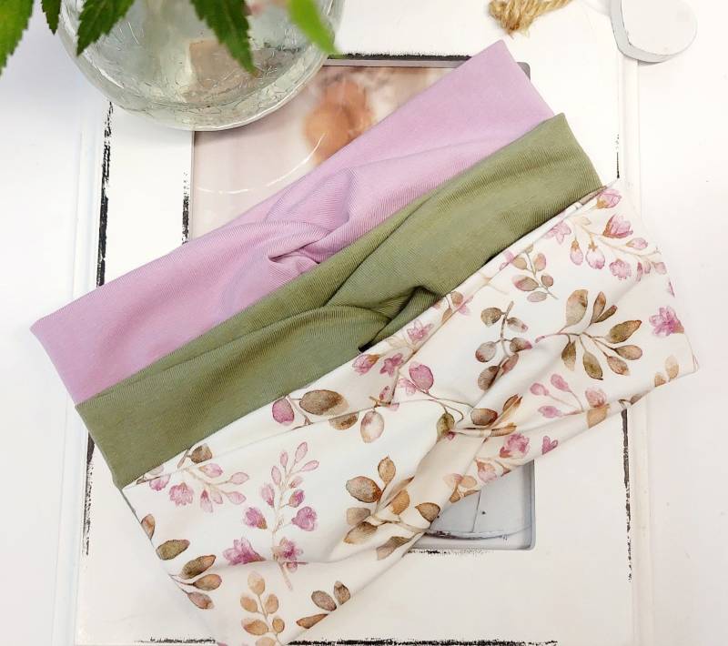 Sparset 3Er Stirnband Haarband Mädchen Handmade Geschenk von AquarelaAccessoires