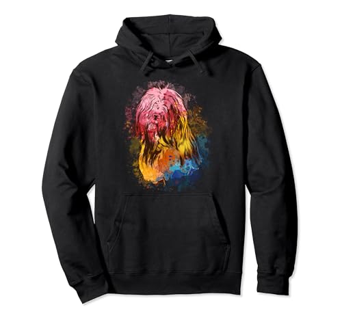 Bunte Briard Bekleidung für Briard Mama & Briard Dad Briard Pullover Hoodie von Aquarell Wasserfarben Geschenk für Hundebesitzer