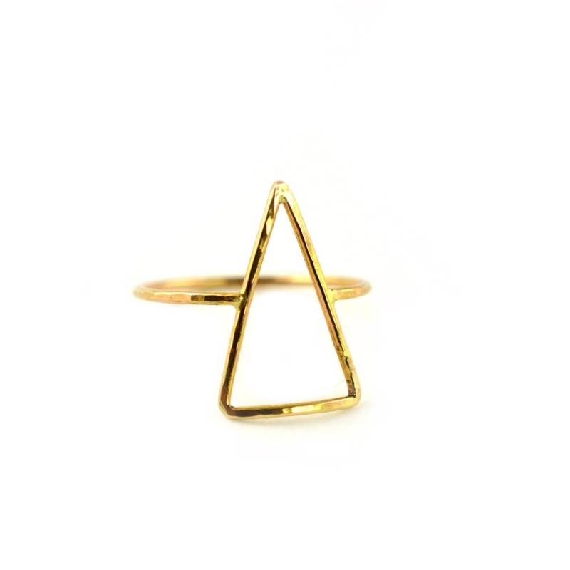 Großer Dreieck Ring, Gold Pfeil Geomtric Schmuck Symbol Rdltri Großer Dreieck Ring, Gold Pfeil Geomtric Schmuck Symbol Rdltri von AquarianThoughts