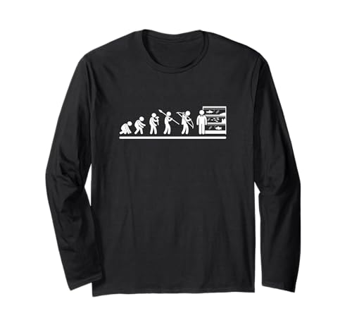 Fishkeeping Evolution Aquarianer Lustiger Fischpfleger für Herren und Damen Langarmshirt von Aquarium Enthusiast Gifts