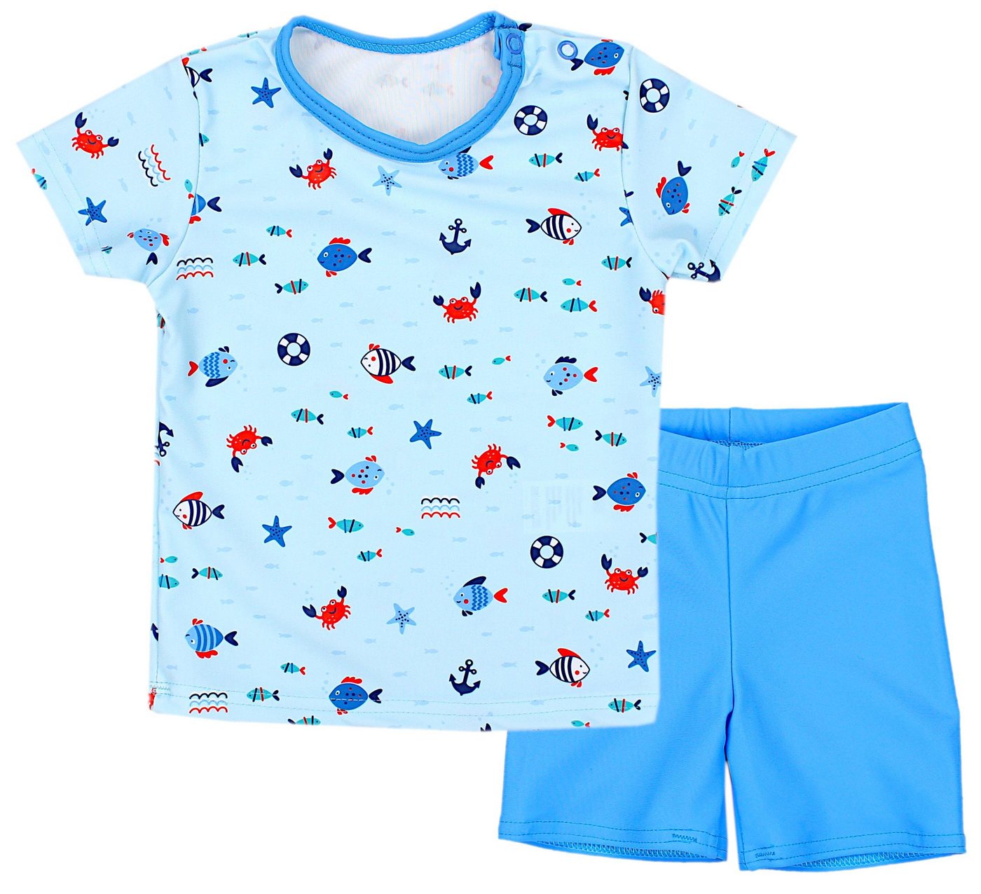 Aquarti Badeanzug Baby Jungen Zweiteiliger Kinder Badeanzug T-Shirt Badehose UV-Schutz von Aquarti