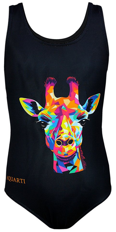 Aquarti Badeanzug Aquarti Mädchen Badeanzug mit Ringerrücken Print von Aquarti