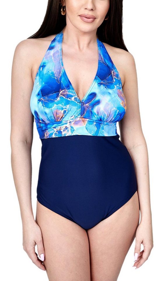 Aquarti Badeanzug Damen Badeanzug Bauchweg Einteiler Sport Swimsuit Bademode von Aquarti