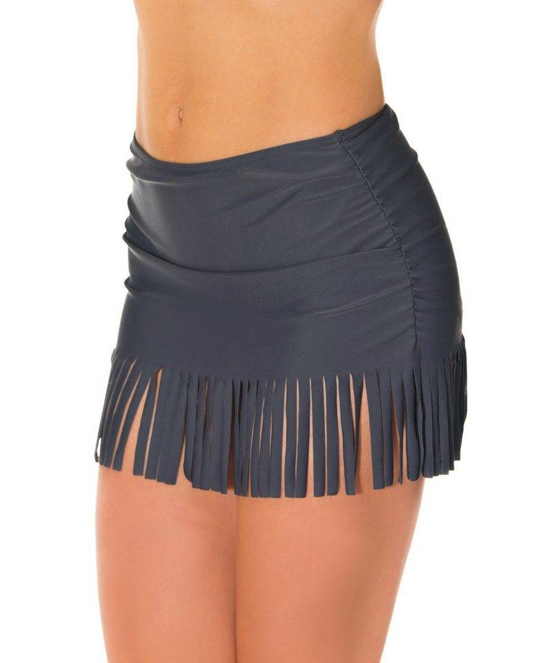 Aquarti Bikini-Hose Aquarti Damen Bikinihose mit Rock Seitliche Raffung von Aquarti