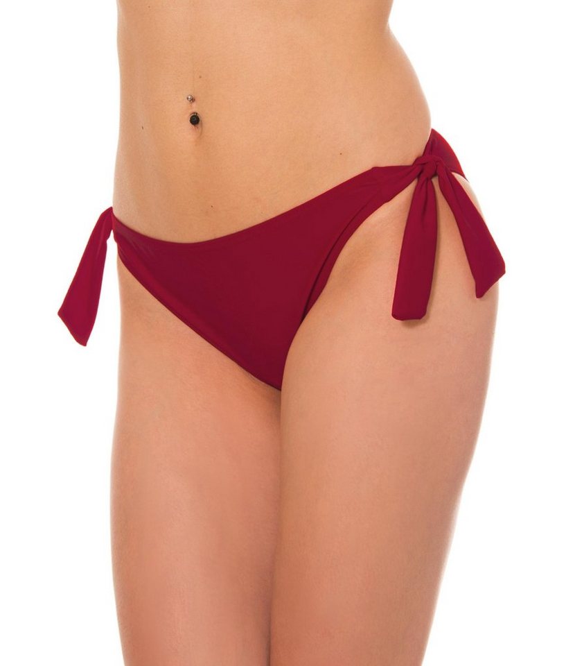 Aquarti Bikini-Hose Damen Bikinihose seitlich zum Binden Hüftslip in schönen Unifarben von Aquarti