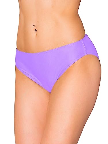 Aquarti Damen Bikini Hose mit mittelhohem Bund, Farbe: Lila, Größe: 36 von Aquarti