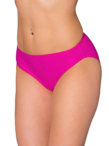 Aquarti Damen Bikini Hose mit mittelhohem Bund, Farbe: Pink, Größe: 38 von Aquarti