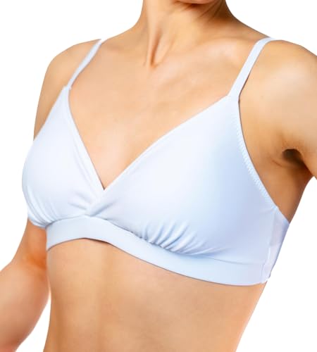 Aquarti Damen Bikini Top Oberteil, Farbe: Design 042 - Mit Träger/Weiß, Größe: 40 Cup C von Aquarti