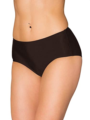 Aquarti Damen Bikinihose mit Mittelhohem Bund, Farbe: Braun, Größe: 42 von Aquarti