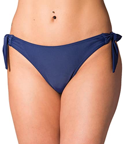 Aquarti Damen Tanga Bikinihose Seitlich Gebunden Brazilian, Farbe: Dunkelblau, Größe: 40 von Aquarti