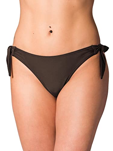 Aquarti Damen Tanga Bikinihose Seitlich Gebunden Brazilian, Farbe: Braun, Größe: 42 von Aquarti