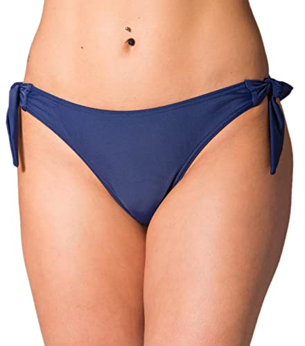 Aquarti Damen Tanga Bikinihose Seitlich Gebunden Brazilian, Farbe: Dunkelblau, Größe: 38 von Aquarti