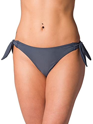 Aquarti Damen Tanga Bikinihose Seitlich Gebunden Brazilian, Farbe: Graphit, Größe: 38 von Aquarti
