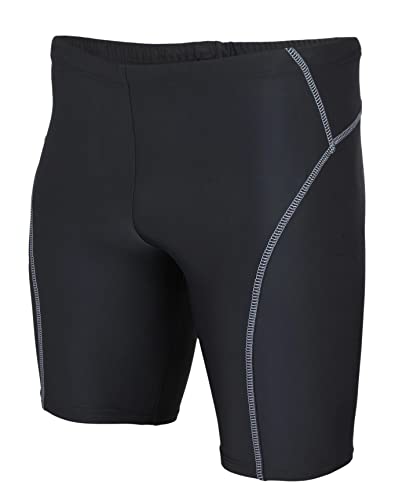 Aquarti Herren Badehose Knielang Schwimmhose Jammer, Farbe: Schwarz/Grau, Größe: 3XL von Aquarti