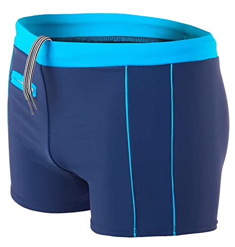 Aquarti Herren Badehose Kurz mit Kontrastpaspel, Farbe: 010 Dunkelblau/Blau, Größe: 3XL von Aquarti