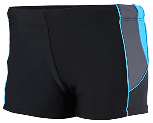 Aquarti Herren Badehose Kurz mit Kontrastpaspel, Farbe: 07 Schwarz/Graphit/Blau, Größe: 3XL von Aquarti