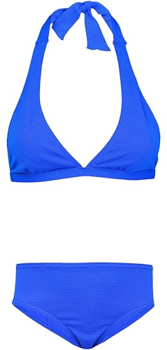 Aquarti Mädchen Bikini Set Bustier Bikinislip Zweiteiliger Badeanzug, Farbe: Zum Binden - Jacquard Punkte Kornblumenblau, Größe: 158 von Aquarti