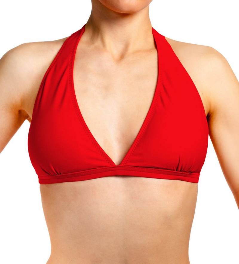 Aquarti Triangel-Bikini Bikini Oberteil Neckholder Push Up Padded Zum Binden von Aquarti