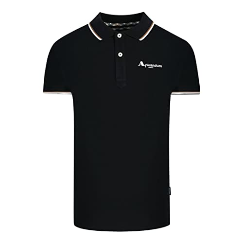 Aquascutum QMP051 99 99 Herren Polo Shirt schwarz von Aquascutum