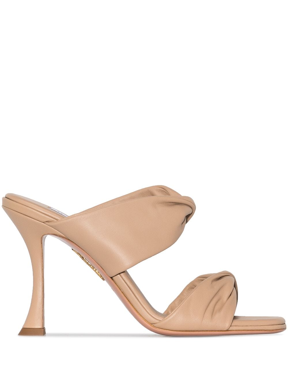 Aquazzura Sandalen aus Leder 95mm - Nude von Aquazzura