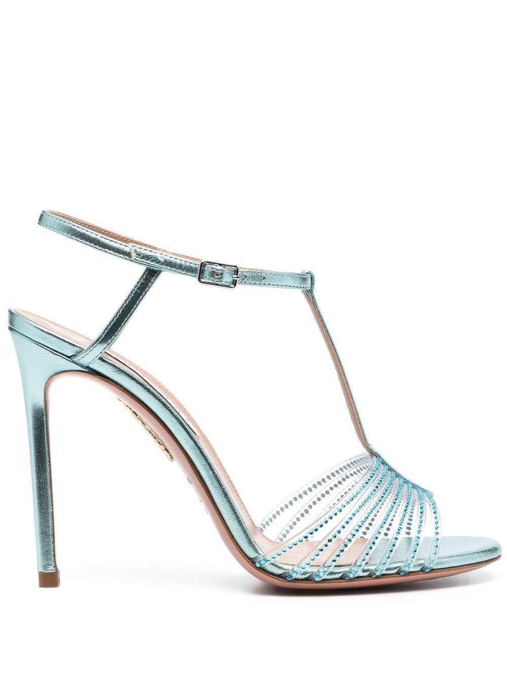 Aquazzura Amore Mio Sandalen mit Kristallen 105mm - Blau von Aquazzura