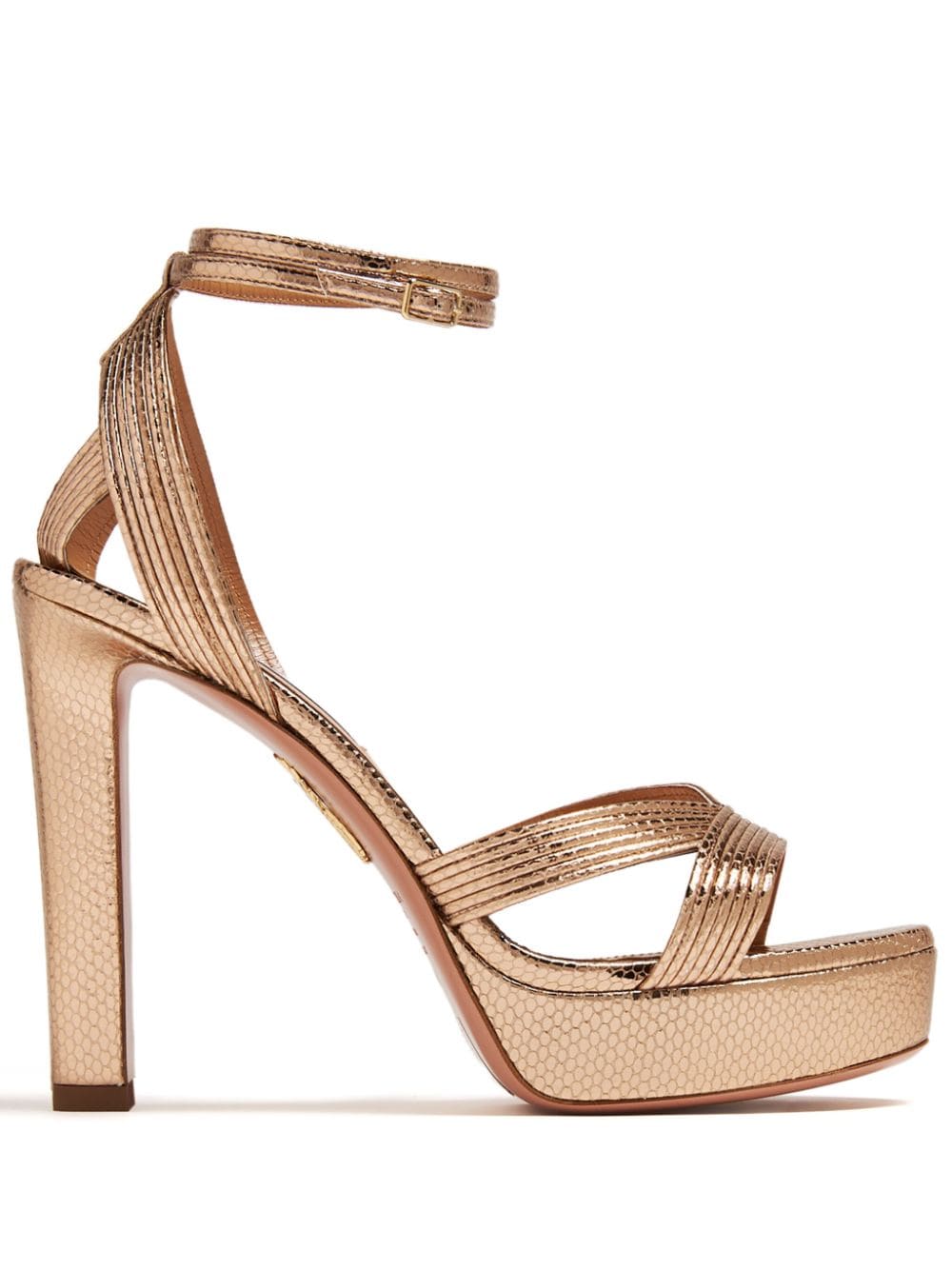 Aquazzura Ari Sandalen mit Plateau 120mm - Gold von Aquazzura