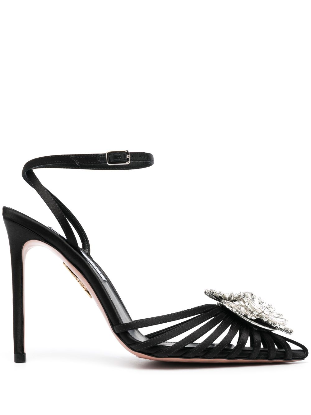 Aquazzura Crystal Margarita Pumps 110mm - Schwarz von Aquazzura