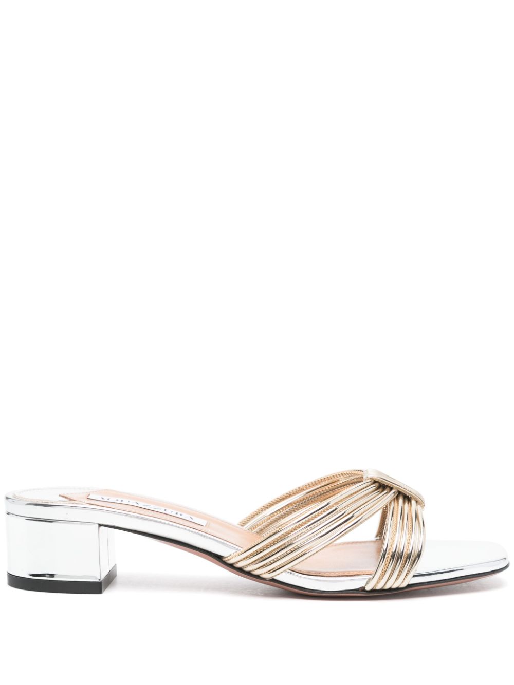 Aquazzura Finn Mules 30mm - Silber von Aquazzura