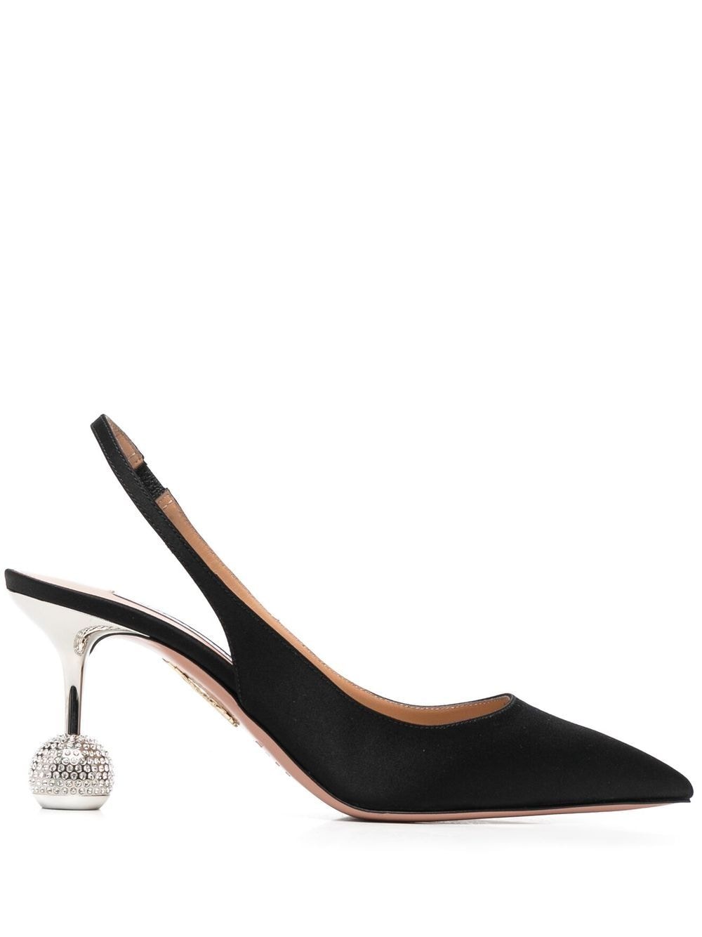 Aquazzura Nights Slingback-Pumps 80mm - Schwarz von Aquazzura