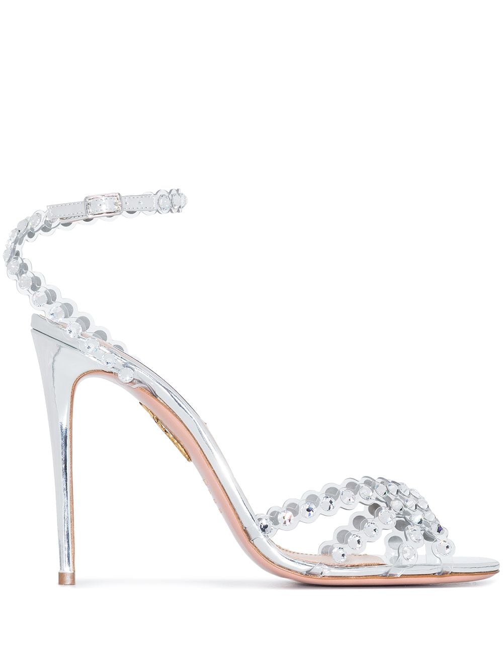 Aquazzura Tequilla Sandalen 120mm - Silber von Aquazzura