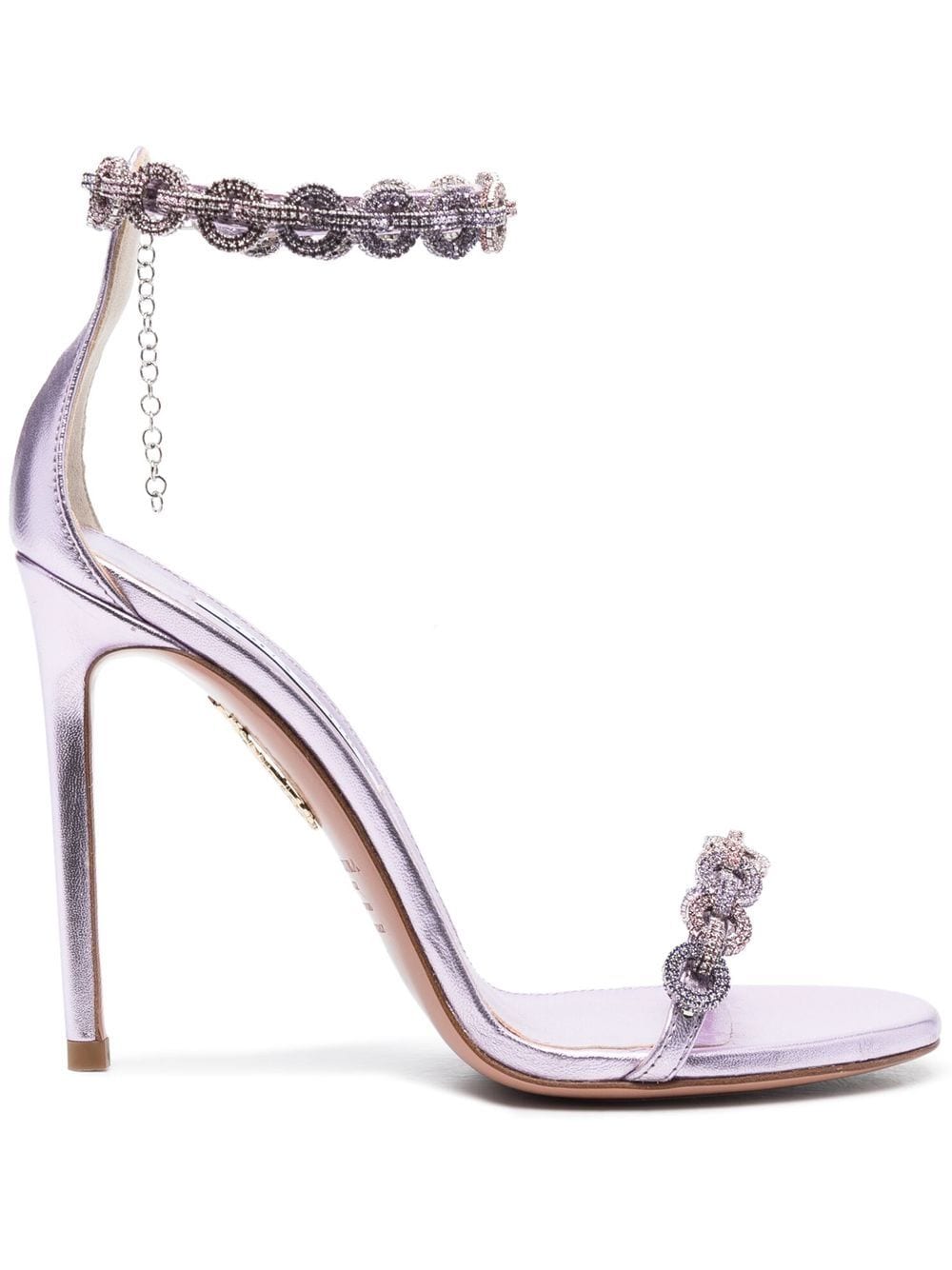 Aquazzura Gilda Sandalen mit Kristallen 110mm - Violett von Aquazzura