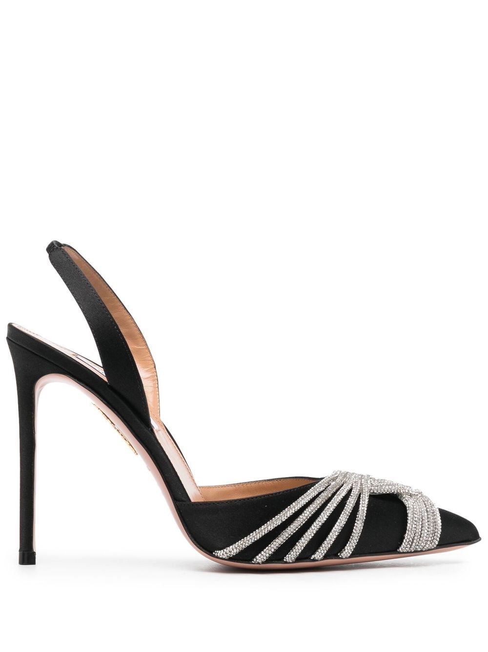 Aquazzura Pumps mit Kristallen 115mm - Schwarz von Aquazzura