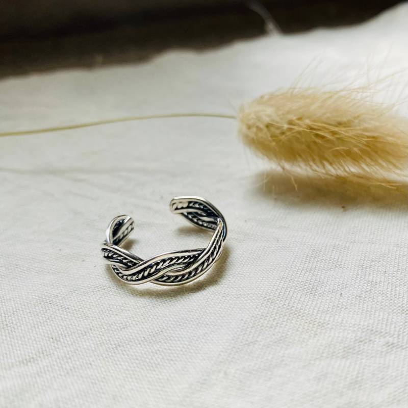 sterling Silber Twisted Zehenringe Für Frauen - Einstellbar Und Bequem Zu Tragen von Aquilajewellery