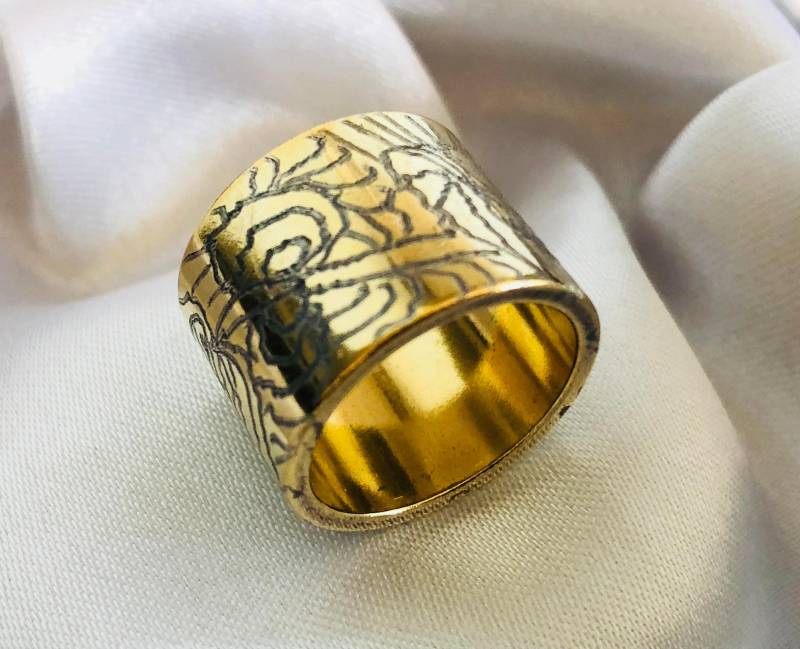 sterling Graviert Ring sterling Graviert Ring von AquitaineArts