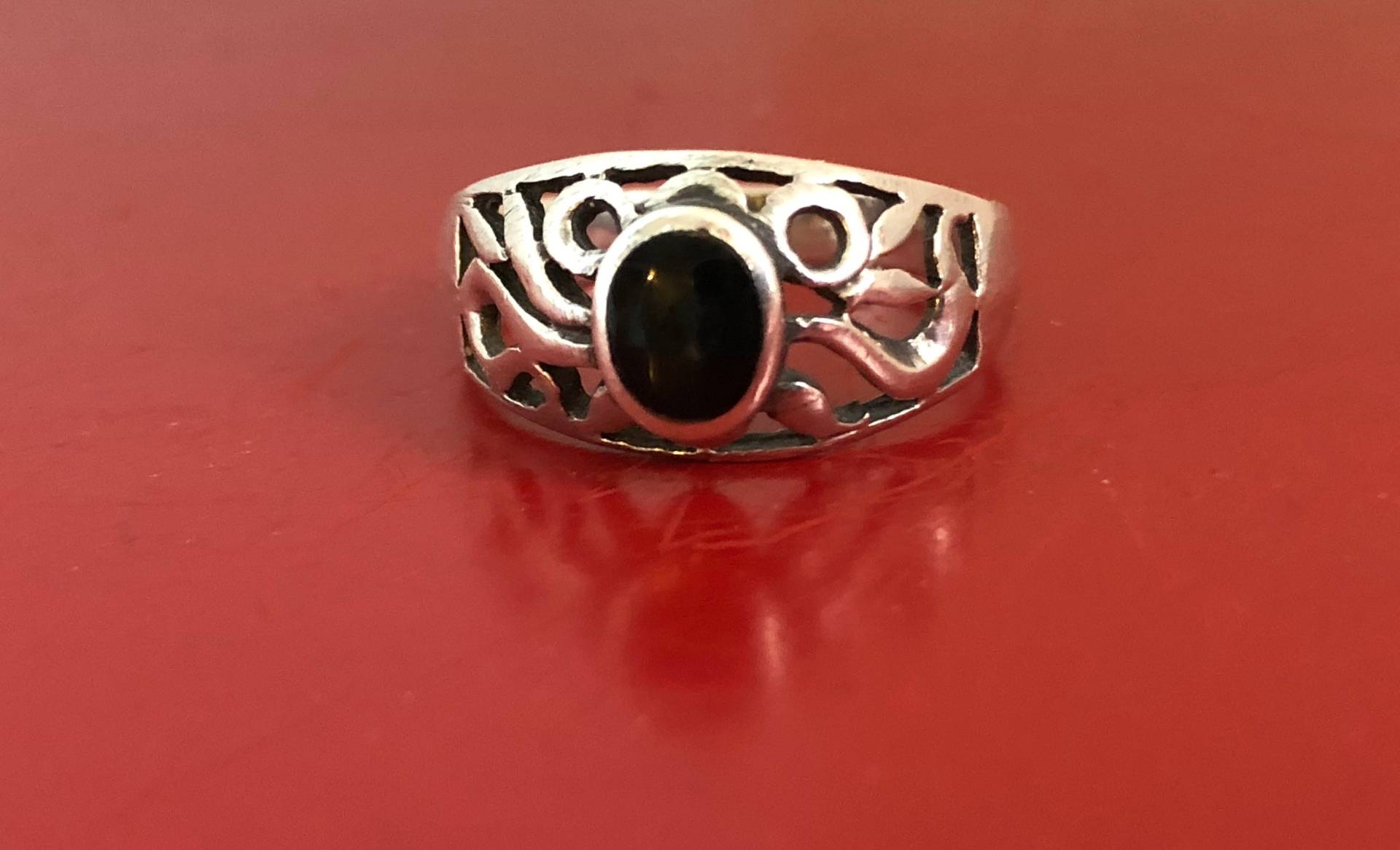 sterling Silber Onyx Ring sterling Silber Onyx Ring von AquitaineArts