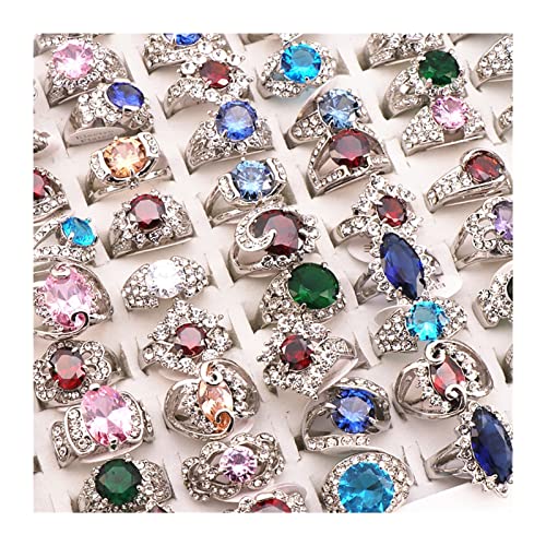 Aqxyedc 20 Stück/Lot Mix zufälliger Stil Strass Zirkon Legierung Ringe Frauen Party Hochzeit Ring Wanglan Aqxyedc 20 Stück/Lot Mix zufälliger Stil Strass Zirkon Legierung Ringe Frauen Party Hochzeit Ring Wanglan von Aqxyedc