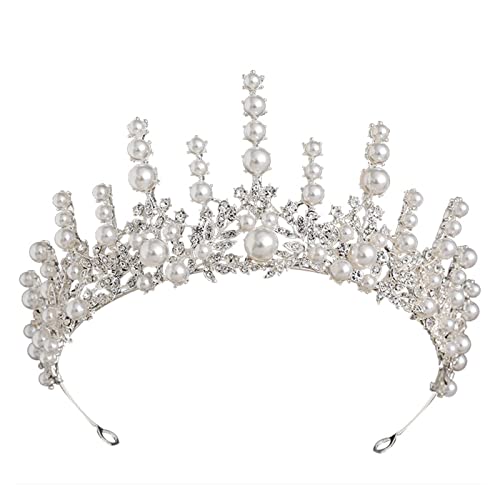 Aqxyedc Barock Luxus versilbert Kristall Perle Braut Diademe Krone Strass Festzug Diadem Braut Stirnband Hochzeit Haarschmuck wanglan Aqxyedc Barock Luxus versilbert Kristall Perle Braut Diademe Krone Strass Festzug Diadem Braut Stirnband Hochzeit Haarschmuck wanglan von Aqxyedc